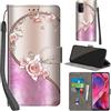 PHINIENLAND Cover per Oppo A54 5G / A74 5G PU Pelle Custodia Flip Rosa