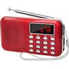 Retekess PR11 Mini Radio Portatile, Radio FM AM, con Altoparlanti, Display LCD, Batteria Ricaricabile, Radiolina Tascabile Supporta unità USB, Scheda TF, AUX (Rosso)