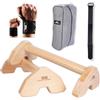 Gravity Spirit® Parallele Calisthenics Basse - Set Professionale con Parallettes, Push Up Bars, Protezioni Polsi, Borsa da Trasporto - Attrezzatura Calisthenics Casa, Maniglie per Flessioni
