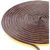 XEEINC 12m Guarnizione a Spazzola Adesiva, 9mm(L) X 9mm(P) Guarnizione Spazzola Porta Finestra, Paraspifferi Guarnizione per Porta Blindata, Isolamento Acustico, Anti-Collisione - Marrone