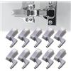 Lergas 10 luci a LED con sensore di movimento, universale per armadio e armadio, illuminazione a LED, per casa, cucina, soggiorno (bianco freddo)