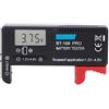 Walfront BT‑168PRO Tester Batteria Digitale per Batteria CR2032 LR44 L736 6F22 9 V AAA AA D C 16340 14500 10440