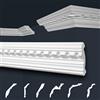 Marbet Design Modanature per soffitti Marbet in bianco confezione economica di polistirolo EPS - modanature a stucco con motivi tradizionali - (2 metri B-15) profilo in polistirolo profilo angolare profilo a parete