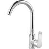 Bulevisiter Rubinetti per lavabo da bagno con beccuccio girevole, miscelatore monocomando caldo e freddo, girevole a 360°, beccuccio alto per lavello da cucina