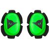Dainese - Pista Knee, Ginocchiere Moto in Poliuretano, Saponette Moto, Contatto Uniforme con Pista e Asfalto, Slider Moto con Chiusura in Velcro, Verde Fluo/Nero