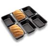 Gurlideo Mini teglia antiaderente per 6 tazze, per pane, torte, dessert, muffin, piccole teglie da forno, lavabile in lavastoviglie