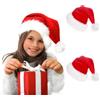 Jonami 2 Cappelli di Babbo Natale Bambino 5-9 Anni. 2 Cappellini Tradizionale Rosso e Bianco Unisex Taglia Unica a Design Nataliazio. Accessori per Costume di Babbo Natale