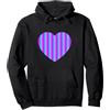 Urban Classic Trends Carino Retro Magenta Blu Strisce Pattern Grafica Minimalista Felpa con Cappuccio