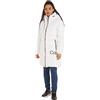 Calvin Klein Jeans Shiny Long Fitted Jacket J20J221902 Cappotti Imbottiti, Bianco (Ivory), L Donna