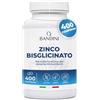 Bandini® Zinco Bisglicinato 400 Compresse (Scorta 13 Mesi), Integratore Vegano ad Alto Dosaggio, Zinco Puro per Pelle, Capelli, Unghie, Vista e Sistema Immunitario, Alto Assorbimento, Senza OGM