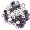 Rayher Rondella Vetro, Opaco, Ton.Gri-Lil-Bia., Ø 8,7 Mm, Scatolina 55G, 1439300