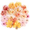 GUOSIYAO Teste Di Fiori Artificiali Fiori Finti Per Decorazioni Fiori Di Stoffa Fiori Artificiali Decorativi Decorativi Per La Casa Di Nozze Ghirlanda Scrapbooking Artigianato 20Pcs (Arancia)