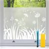 Zindoo Pellicola per vetri Finestre pellicola privacy finestre Anti-UV Pellicola Adesivi Finestre Opaca,Adatta per bagno, ufficio, soggiorno,105x200cm