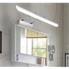 Zi Yang Lampada a Specchio a LED Bagno 40 cm Lampada da Specchio Lampada da Bagno 9W Bagno Luce Lampada a Muro Impermeabile 180 ° Regolabile Bianco Freddo 6000k per Bagno,Argento