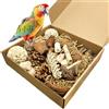 Felicify Giochi Pappagalli Legno Naturale, Giochi per Pappagalli, Pappagallo Giocattolo da Masticare Naturale, Giocattolo per Uccelli per Tutti i Pappagalli