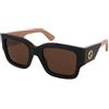 Gucci GG1663S 004 | Occhiali da Sole Graduati o Non Graduati | Prova Online | Plastica | Quadrati | Nero | Adrialenti