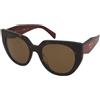 Prada PR 14WS 2AU5Y1 | Occhiali da Sole Graduati o Non Graduati | Prova Online | Plastica | Quadrati | Marrone, Havana | Adrialenti