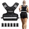 POWER GUIDANCE Giubbotto Zavorrato Regolabile 5-9KG / 9-14.5KG con Riflettori | Per Corsa, Allenamento e Forza | Design Traspirante Unisex (Nero - 5 - 9 kg)
