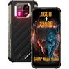 Ulefone Armor 22 Rugged Smartphone Android 13, 16GB+256GB+512GB Telefono Indistruttibile, 64MP Visione Notturna, 6600mAh Batteria, 6,58 Pollici HD+ Cellulare, IP69K/Impronta Digitale/NFC/OTG-Nero
