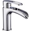 Frap Rubinetto miscelatore a cascata per lavabo da bagno, miscelatore monocomando per bagno, cromato