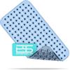 Brandsseller - Tappetino per Vasca da Bagno 70x38cm Anti Slip con Ventosa Trasparente/Blu