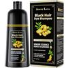 IIIMEIDU Black Hair Dye Shampoo Colorante Uomo Donna, 3 in 1 Hair Color Shampoo Naturale Colore Istantaneo Antigrigio, 500ML