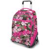 DIMENSIONE DANZA SISTERS CAMOGLITTER, Zaino Trolley Scuola Elementare e Medie Bambina 3 Ruote Glitterato, Spallacci Imbottiti, Regolabili e Nasconidibili, Copri Ruote Salva Giacca, Capacità 36L