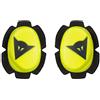 Dainese - Pista Knee, Ginocchiere Moto in Poliuretano, Saponette Moto, Contatto Uniforme con Pista e Asfalto, Slider Moto con Chiusura in Velcro, Giallo Fluo/Nero