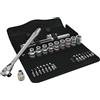 Wera 8100 SC 8 kit con cricchetto Zyklop Metal 28 inserti 1/2" 05004078001