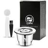 i Cafilas Nespresso Capsula ricaricabile riutilizzabili Filtro da Nespresso caffè in Capsula da Caffè in Acciaio Inox Coffee Capsule per Nespresso 1Tazze +1 Cucchiaio di Plastica +1 Spazzola