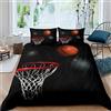 Homemissing Set di Biancheria da Letto 3D per Basket - Copripiumino Sportivo per Ragazzi, Ragazze, Bambini, Atleti - Matrimoniale