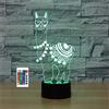 SUPERRUIDALONG Luci notturne 3D in alpaca con telecomando, 16 colori illusione, lampada da tavolo a LED in acrilico, lampada da comodino per bambini, decorazione per la scrivania, regalo di compleanno