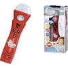 Simba 106832489 My Music World Microfono divertente Karaoke con effetti di distorsione della voce 6 brani dimostrativi 3 luci e suoni 22 cm Adatto a bambini dai 4 anni in su (giocattolo)