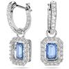 SWAROVSKI ORECCHINI PENDENTI MILLENIA, TAGLIO OTTAGONALE BLU