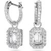 SWAROVSKI ORECCHINI PENDENTI MILLENIA, TAGLIO OTTAGONALE BIANCO