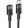 HOCO ORIGINALE PROLUNGA CAVO DATI E RICARICA U107 USB-C TO USB-C OTG 3.0 FAST 1,2M BLACK PER SMARTPHONE