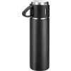 ZMHQLPDZ Borraccia Termica 500ml,Borraccia Isotermica con tappo tazza, Thermos acciaio inox 18/8 con Sottovuoto a Doppia Parete,Antigoccia,12 ore caldo/24 ore Freddo per Tè e Caffè