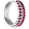 ALFIERI & ST. JOHN Anello a fascia in oro con diamanti e rubini ct. 0,97