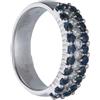 ALFIERI & ST. JOHN Anello fascia con diamanti e zaffiri ct. 0,97