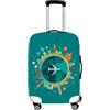 DOTBUY-SHOP DOTBUY Elastico Copri Valigia, Lavabile Copri Valigia Media, Proteggi Antipolvere Suitcase Luggage Cover 18-32 Pollici, 3D Aereo Coprivaligia Imperme Abile Cover Proteggi