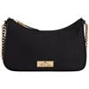 Elisabetta Franchi borsa donna doppia tracolla e logo Nero