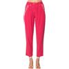 Elisabetta Franchi Jeans Donna crop con ricami Fucsia