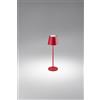 Perenz Illumina Lampada da tavolo ricaricabile a batterie Diva LED 2W 3000K CRI?80 220-240V 50/60Hz 190Lm dimmerabile doppia emissione rosso