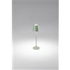 Perenz Illumina Lampada da tavolo ricaricabile a batterie Diva LED 2W 3000K CRI?80 220-240V 50/60Hz 190Lm dimmerabile doppia emissione salvia