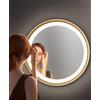 Perenz Illumina Plafoniera in alluminio Oro Mirò LED 59W 3000K CRI?80 220-240V 50/60Hz 4130Lm biemissione d.60cm