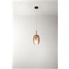 Perenz Illumina Vetro 1 luce attacco E27 Rame Specchiato Rain d.17cm rosone acquistabile separatamente