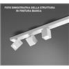 Perenz Illumina Plafoniera in alluminio colore bianco Oddy attacco 3 luci GU10 orientabile 6x6cm