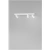Perenz Illumina Plafoniera in alluminio colore bianco Oddy 3 luci attacco GU10 orientabile d.6cm