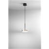Perenz Illumina Sospensione Aere in alluminio colore oro e nero 1 luce a LED 14W 1120LM - 3000K diffusore in vetro dimmerabile