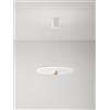 Perenz Illumina Stream Sospensione in metallo e alluminio bianco opaco oro spazzolato LED 50W 3000K 3500biemissione